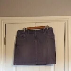 Ann Taylor Loft Women's Size 12 Taupe Denim Skirt With Spandex